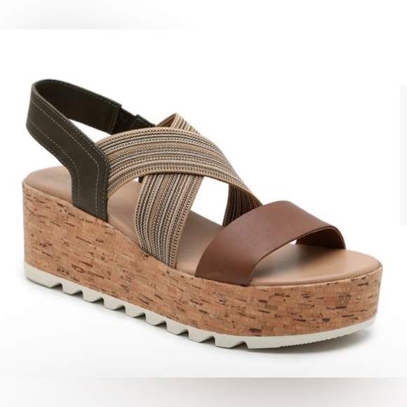 Sorel Cameron Platform Slingback Wedge Flatform Strappy Sandals Womens SIZE 10 - Picture 2 of 13